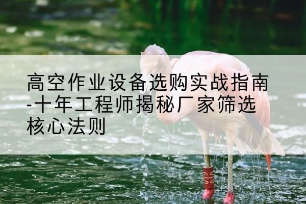 华容剪叉式升降机厂家-高空作业设备选购实战指南-十年工程师揭秘厂家筛选核心法则