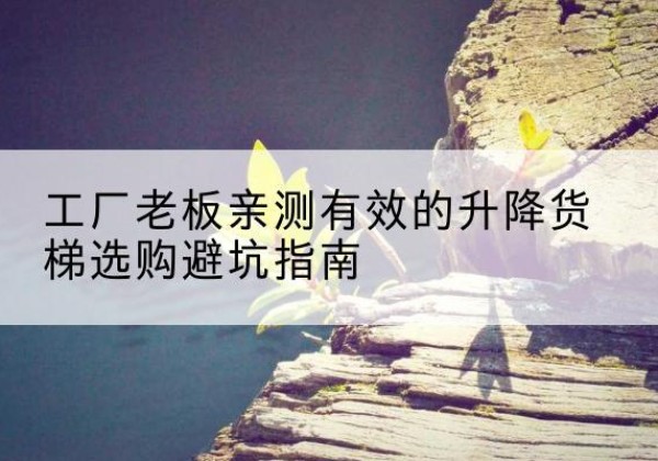华容升降货梯怎么选-工厂老板亲测有效的升降货梯选购避坑指南